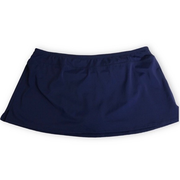 Jantzen Swim Skirt Bottom Attached Briefs Bathing Suit Navy Blue Womens Size 16W - Picture 2 of 12